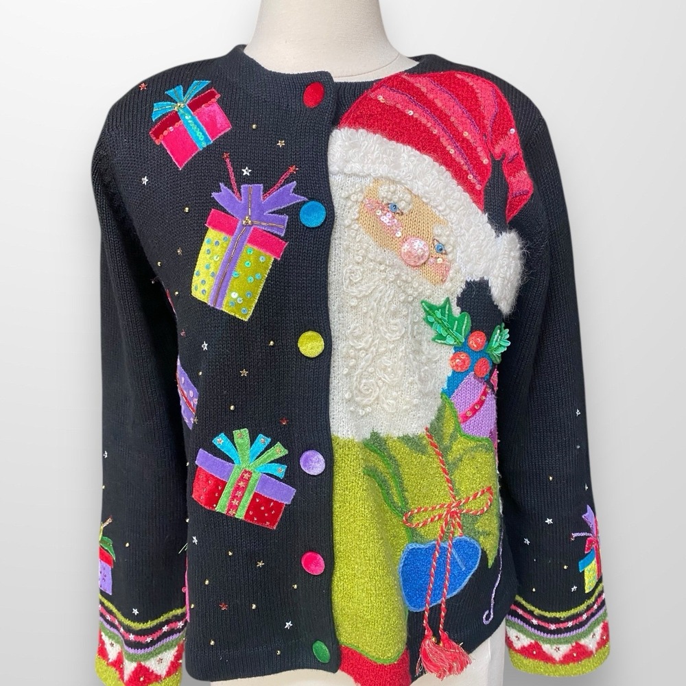 Design Options Philip & Jane Gordon S Cardigan Sweater Santa Christmas Presents